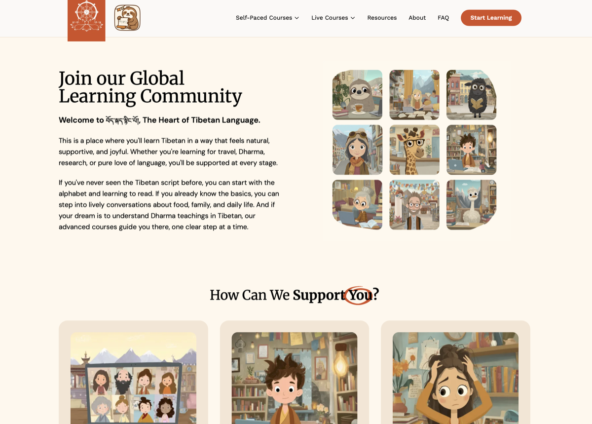 Heart of Tibetan Language Website